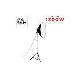 Photo Studio Photography Lighting Cube Tent Kit Set 2 Octagon Soft Box 65W Bulbs thumbnail-2