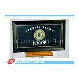 Store Durable Wood Display Accessory With Printing logo , Black MDF Display Sign