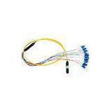 Flat Round UPC MPO Fiber Optic Patch Cord SC LC With 12 Core Ribbon Cable thumbnail-1