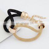 Fashion Women's Braided Gold Mesh Chain Bracelet thumbnail-4