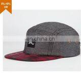 Leaf Print Pattern 5 Panel Hat thumbnail-5