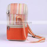 Stripe Pattern Shoulder Polyester Travel Meal Prep Bag thumbnail-5
