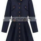 Wholesale Korean Style Top Quality Women Long Fashion Pea Coat