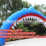Inflatable Advertising Shark Arch With Free Blower