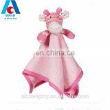 wholesale washable comfortable plush animal baby comforter pink cow blanket