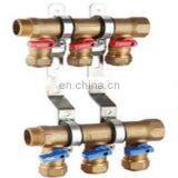 HVAC Heating Manifold Brass Manifold 6 Way Valve Manifold