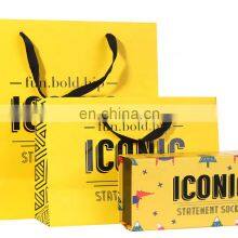 Bespoke Colorful Paper Bags With Logo Spot UV for Men Sock thumbnail-4