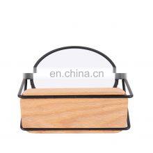 Bamboo Makeup Mirror Desktop Standing Cosmetic Double Side Mirror thumbnail-3