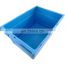 Industrial Stackable Logistic Tote Plastic Moving Turnover Box With Attached Lid thumbnail-1