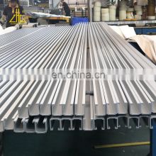 Anodized aluminium U shape hanging rail profiles , aluminium mounting track U extrusion