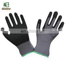 4SAFETY Nitrile Foam and Frosted Coated safety Work Gloves