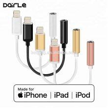 White Universal Audio Converter Lightening Splitter 3.5mm Jack Adapter for Iphone thumbnail-4