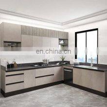 American Custom Design Cheap Pantry Wooden Cupboard Slab Door Prefabricated Kitchen Cabinets thumbnail-3