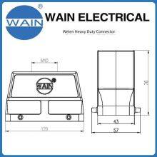 Wain Heavy-duty Connector, Corrosion-resistant, H24b-mteh-4b-m40, Rectangular Connector With Metal 24b Housing Without Base, Aviation Plug thumbnail-3
