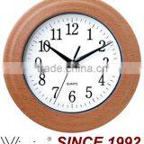 Wooden Color Plastic Material Wholesale Wall Clock thumbnail-1