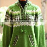 HOODED ALPACA WOOL SWEATER