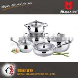Eco-friendly 0.6mm thickness cookware , portable food cookware set