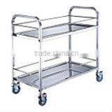 FAYK.QRDM2 FILMA Tea Trolleys-2 Tier Stainless Steel Drinking Cart - Square Tube thumbnail-1