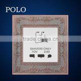 2015 New Design High Quality Wholesale Dedicated Hotel/home Zinc Material Shaver Socket