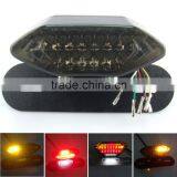 Black Motorcycle Lens LED Lights Integrated Tail Brake Stop Running License Lamp Bulb Motorcycle Tail Turn Signal For Quad ATV thumbnail-1