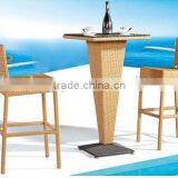 Wicker Bar Table and Chair Set thumbnail-6