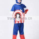 Halloween Party Blue Child Captain America Fancy Dress Kids Costume thumbnail-2