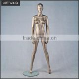 body painting chrome silver clothes mannequin