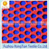 Red Polyester Knitted Big Hole Mesh Fabric for Mattress thumbnail-2