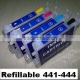 (RCE431-441-454) Refillable Refill Ink Inkjet Cartridge for Epson T0441/T0442/T0443/T0444 BK/C/M/Y (with ARC Chip) thumbnail-1