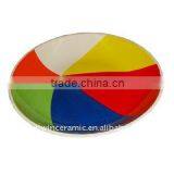Hand-painted Ceramic Beach Ball Plate
