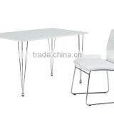 Metal Frame White PU Chair thumbnail-1