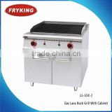 Professional Kitchen Appliance Lava Rock Gas Grill With Cabinet