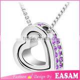 Easam Fashionable Eternal Love Double Heart Crytsal Gold Jewelry Quality Choice thumbnail-5
