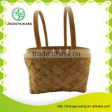With double carries handles woodchip shopping basket