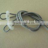 Cool Gray & White Round Elastic Shoelaces