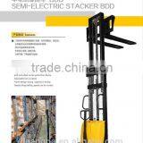 Hand Operated Forlift Semi Electric Stacker With Best Performance thumbnail-1