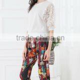 NEW ARRIVAL Summer Tops and Blouses 2016 White Lace Sleeve Shirt for Woman Chiffon Fabric OEM Tops Cheap Price thumbnail-2