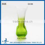 Green Artificial Flowers Glass Vase thumbnail-1