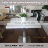 2015 Top Quality Wholesale Solid Surface Table , Acrylic Solid Surface Table Top With Stainless Steel Table Base