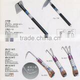 Japanese Farming Hoe Triangle Small Hoe With Stainless Steel Blade & Wooden Handle thumbnail-2