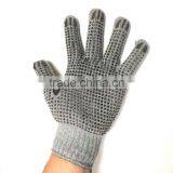 PVC Dotted Cotton Knitted Gloves / Cotton Work Gloves With Rubber Grip Dots thumbnail-1