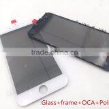 LCD Front Touch Screen Glass Outer Lens For IPhone 6S 4.7inch With Frame Bezel OCA Film Glue Cold Press thumbnail-4