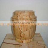 NATURAL STONE TEAKWOOD MARBLE URNS thumbnail-4