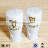 Wholesale Custom Logo Ceramic Porcelain White Salt and Pepper Shaker Cruet Set thumbnail-1