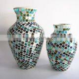 Color Scalloped Shape Mosaic Handmade Rustic Vase Single Types of Flower Vase thumbnail-2