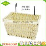 Hot Sale Colorful Paper Twine Woven Kids Bike Basket Bicycle Front Basket thumbnail-4