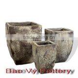 Eco - Ocean Old Sandblast Ceramic Garden Planter-Atlantic Ceramic Pottery thumbnail-1