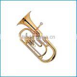 3 Piston Valve Bb Key Gold Brass Leadpipe Baritone