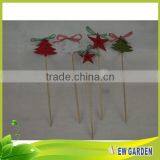 Garden Decoration Plastic and Bamboo Round Decorative Floral Sticks thumbnail-2