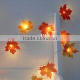 Mixed Orange Red Yellow Leaf Autumn Leaves Wedding Decorate Fairy Lights thumbnail-1